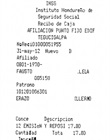 Recibo de pago de emisión de carnet IHSS